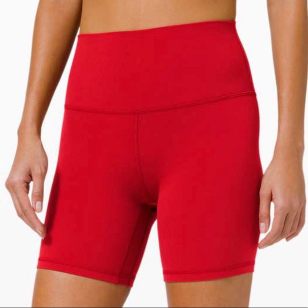 Lululemon Align High-Rise Short 6”, Color: Dark Red, Size: 6